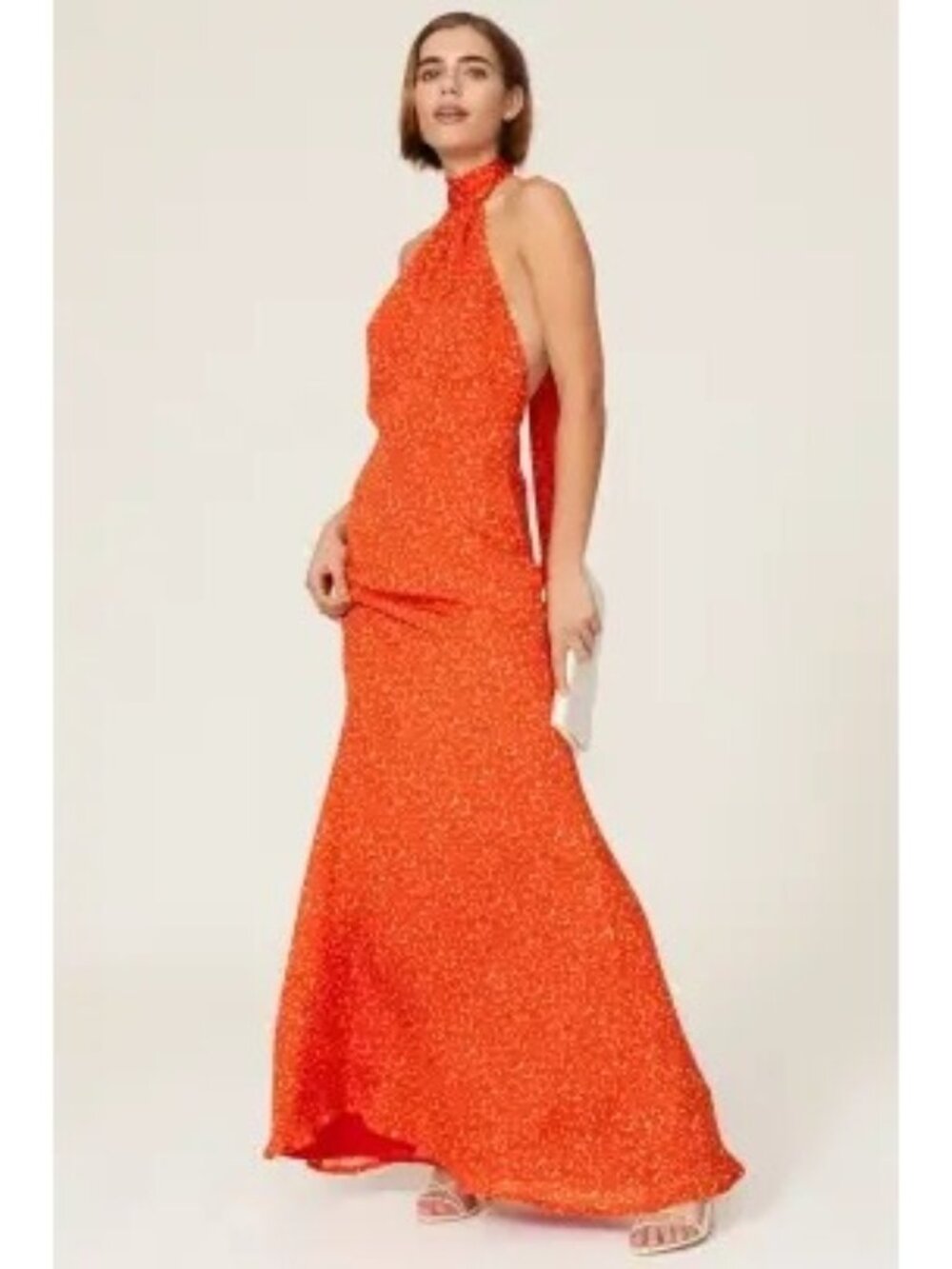 R-61. De La Vali Showbiz Halter Gown